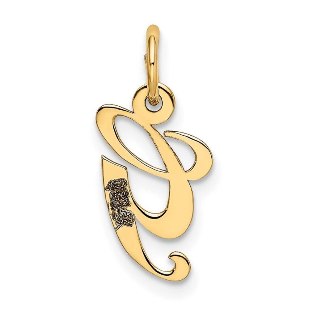 Kazi Luxury 14k Yellow Gold Small Fancy Script Le… - image 3